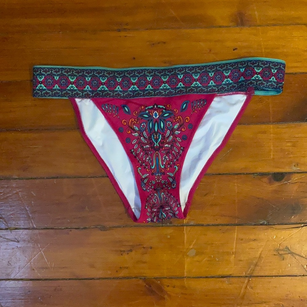 Victoria's Secret Pink and Teal Bikini Bottom